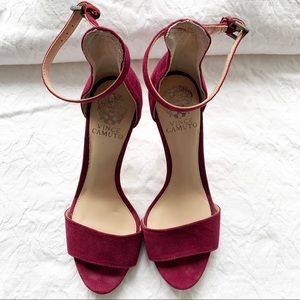 Vince Camuto Red Velvet Pumps Size 7